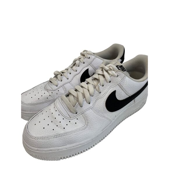 Mens 12 Nike Air Force 1  Low White/Black Sneakers Athletic CT2302-100 GUC main image 9